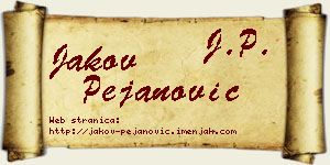 Jakov Pejanović vizit kartica